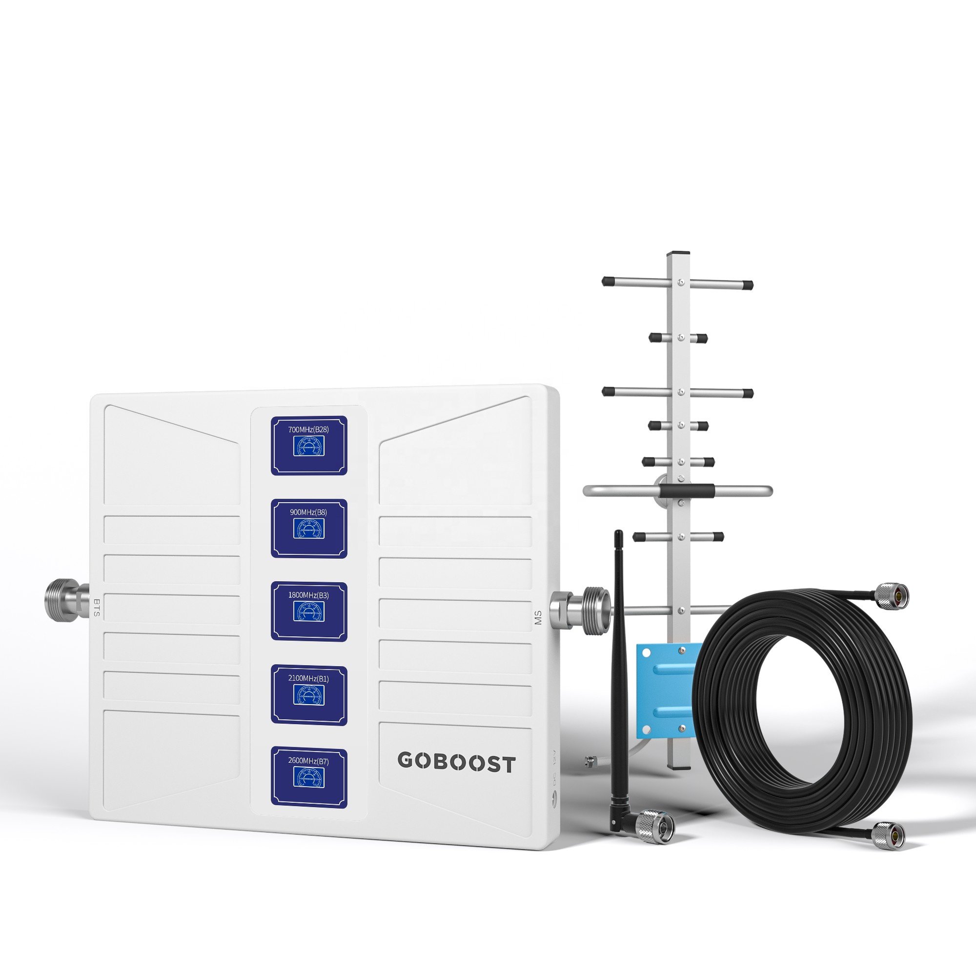 GOBOOST 5 Band gsm cdma lte In vehicle use 700 800 850 900 1800 2100 2600 MHz 2G 3G 4G 5G AGC signal boosters car amplifiers